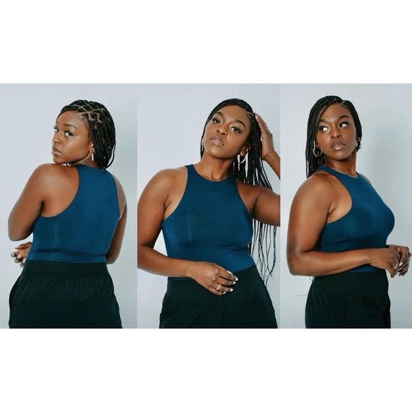 💙 Klassy Network • Lux High Neck Bramisuit in Midnight Blue - Picture 3 of 13